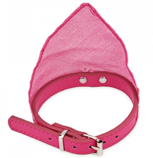 Mintás kutyakendő nyakörvvel - Rózsaszín